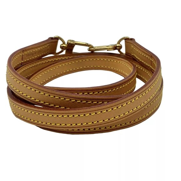 LOUIS VUITTON Shoulder Strap For LV Bags Brown Leather - Picture 3 of 7